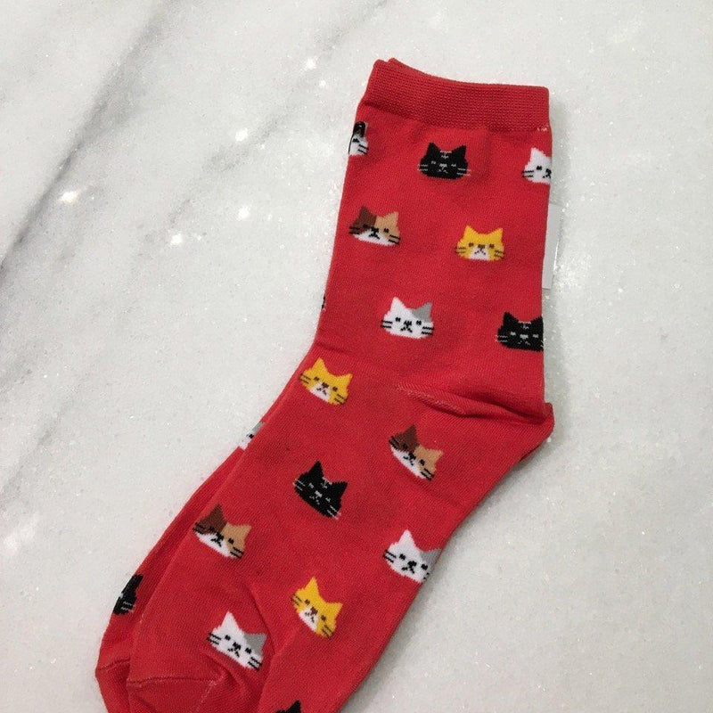 Red Kitty Socks