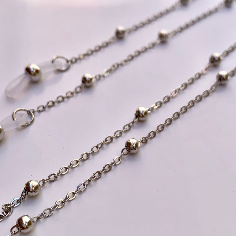 Sunnies Strap - Silver Beaded Chain