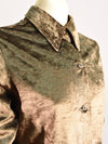 Brown Velvet Collared Shirt