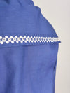 Beautiful Blue Embroidered Blouse - AS IS - marks