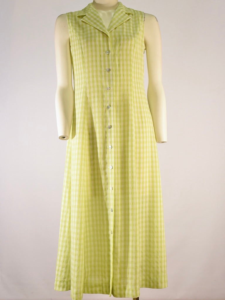 Lime Green Gingham Dress