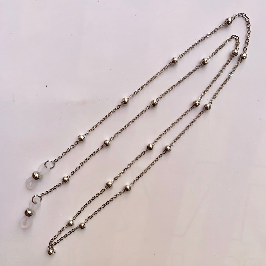 Sunnies Strap - Silver Beaded Chain
