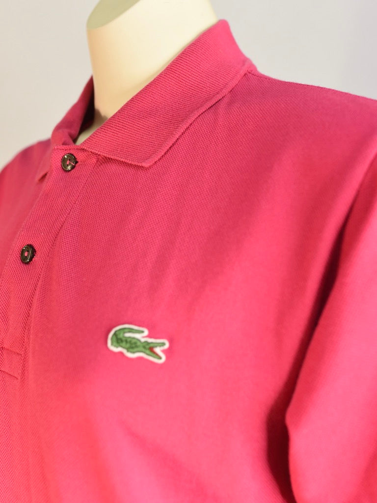 Hot Pink Lacoste Polo Shirt - AS IS - Hole