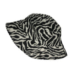 Zebra Fuzzy Bucket Hat