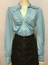 Baby Blue 70s Blouse
