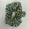 Minty Cool Cheetah Scrunchie