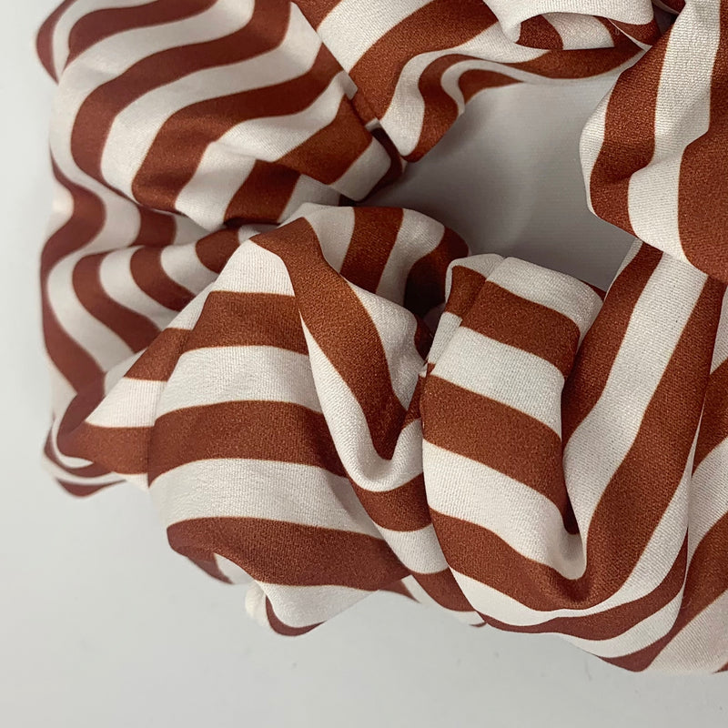Stripy Silk Scrunchie