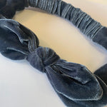 Blue Velvet Bow Headband