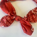 Red Paisley Bow Headband