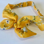 Yellow Floral Bow Headband