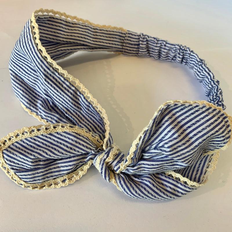 Striped Lace Trimmed Headband