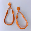 Orange Wiggle Earrings