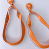 Orange Wiggle Earrings
