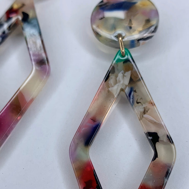 Rainbow Speckled Earrings