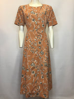 Blooms of Orange Dress - AS IS - odd button