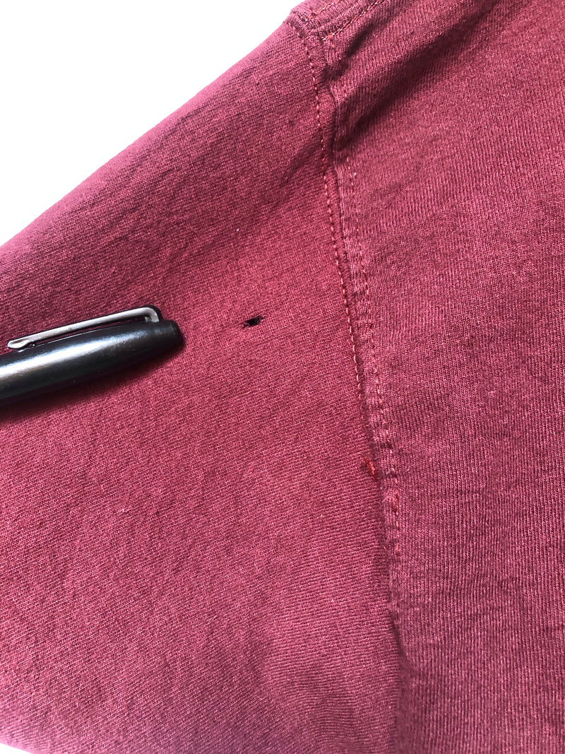 Maroon Champion Tee - AS IS - small hole and pulling