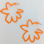 Orange Squiggle Earrings