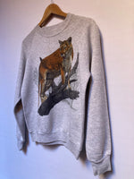 Grey Wild Cat Sweater