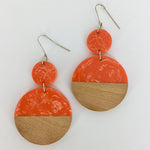 Orange Split Earrings