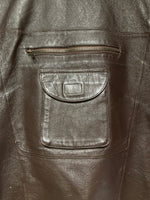 Brown Leather Utility Vest