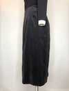 Classic Black Velvet A-line Skirt