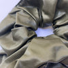 Olive Faux Leather Scrunchie
