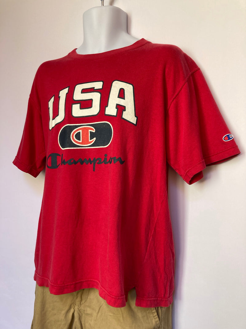 Red Champion T-shirt - AS IS - wear