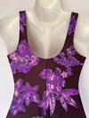 Purple Lillies Swimsuit - AS IS - pilling