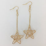Wire Wrap Star Earrings