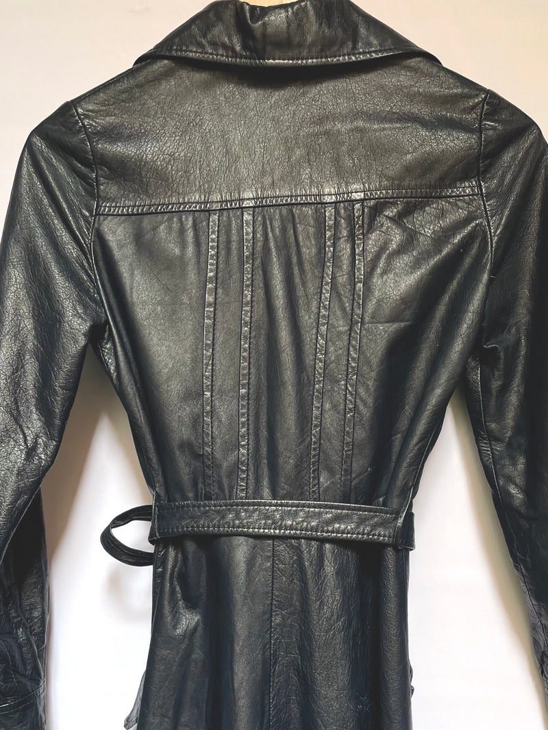 Trinity Leather Coat - AS IS - button