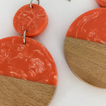 Orange Split Earrings