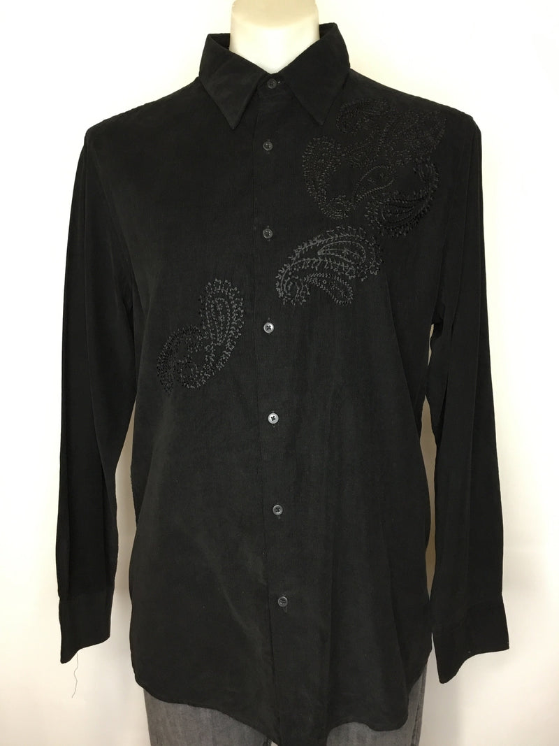 Black Paisley Cord Shirt