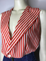 Candy Stripe Cropped Vest