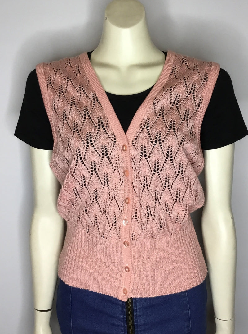 Dusty Pink Knit Vest