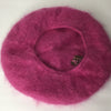 Fuzzy Pink Wool Beret