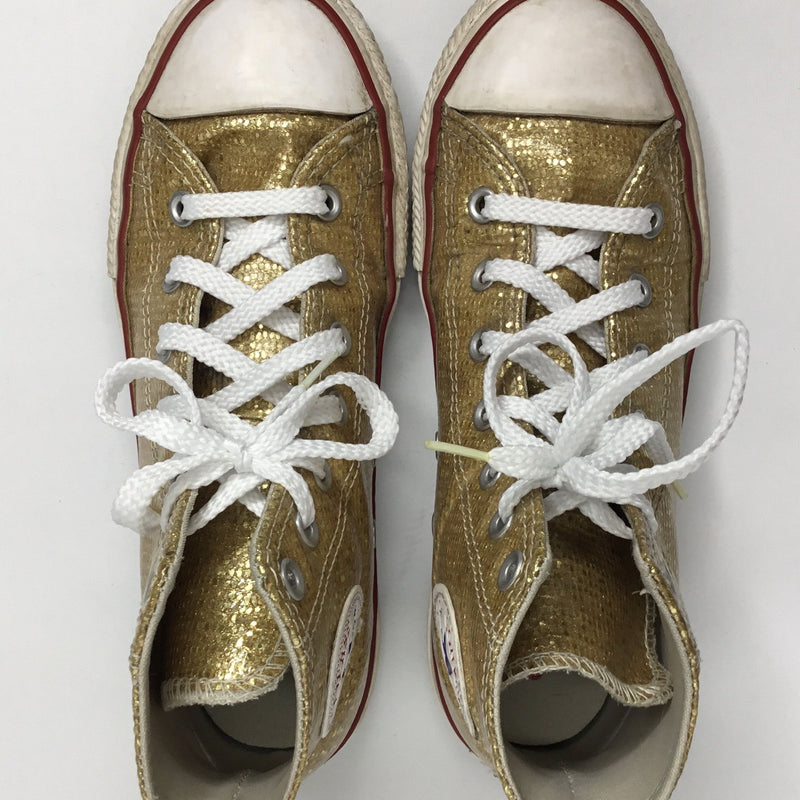 Gold Glitter Converse Sneakers - Size 3