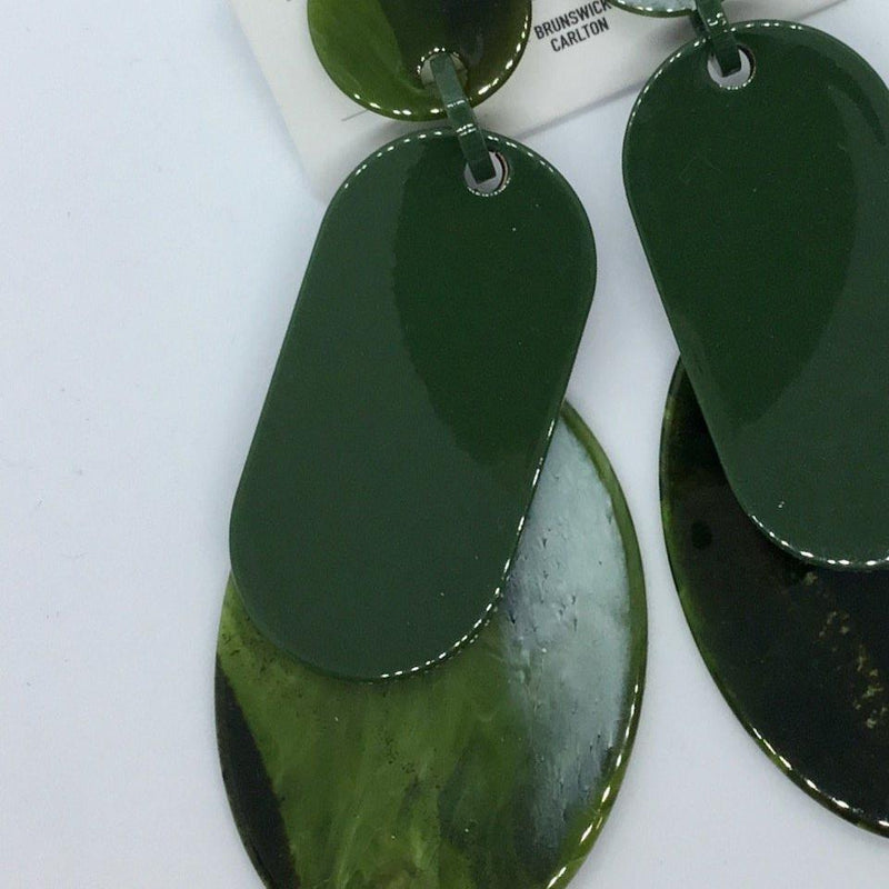 Green Lilypad Earrings