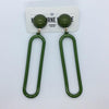 Green Oblong Earrings
