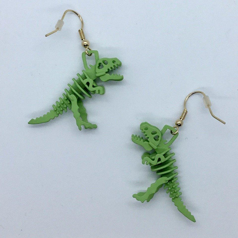 Green T-Rex Earrings