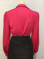 Hot Pink 70s Blouse