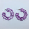 Lilac Woven Earrings