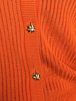 Ribbed Burnt Orange Cardigan