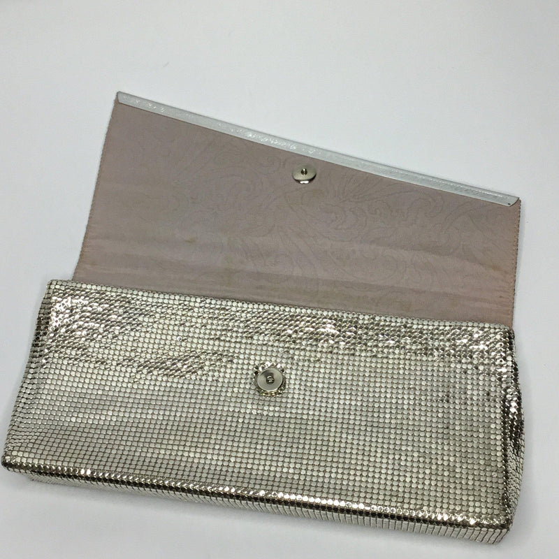 Silver Authentic Glomesh Clutch Bag - AS IS - inside marks