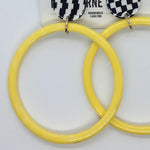 Yellow Circular Earrings